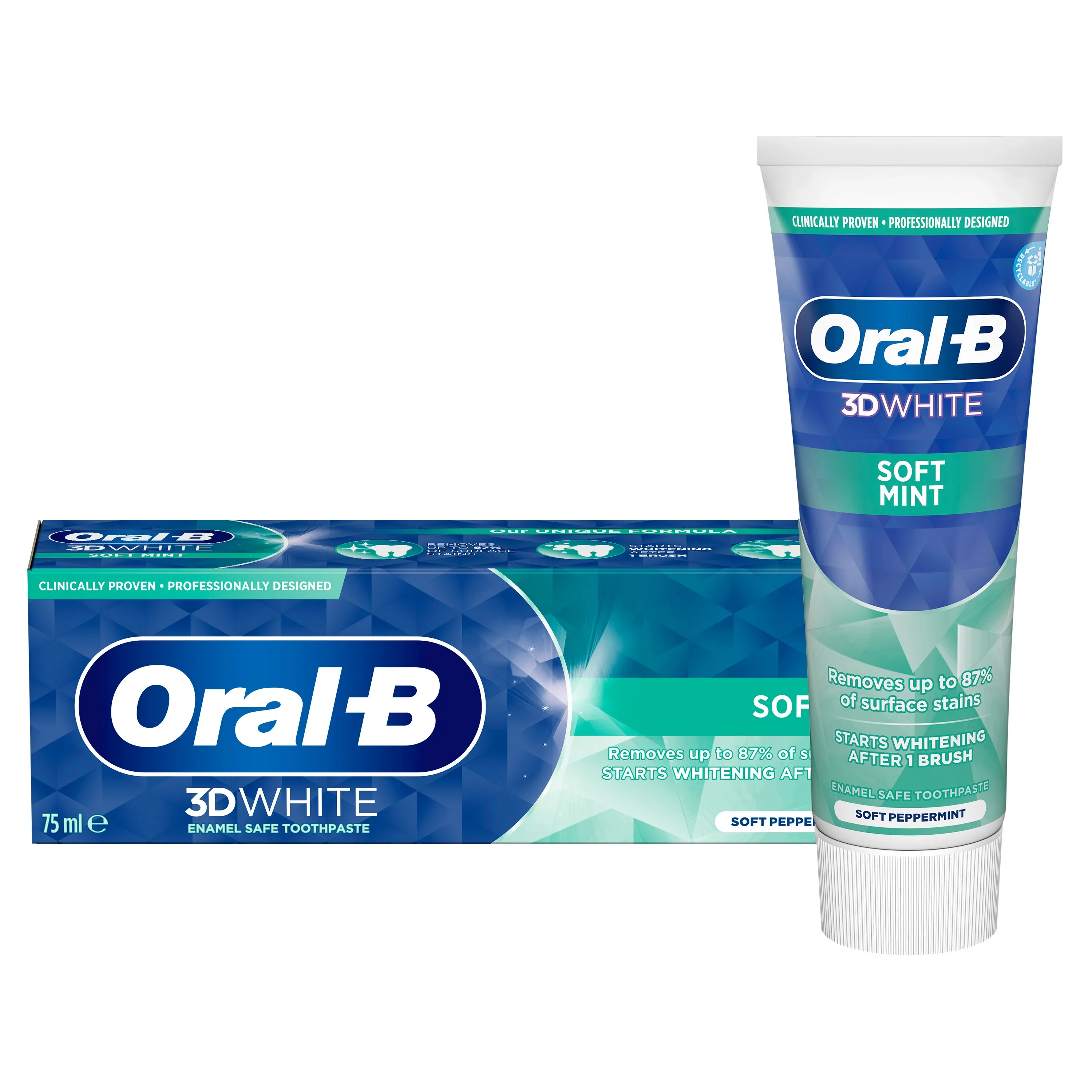 Oral-B 3D White Soft Mint Toothpaste 75ml
