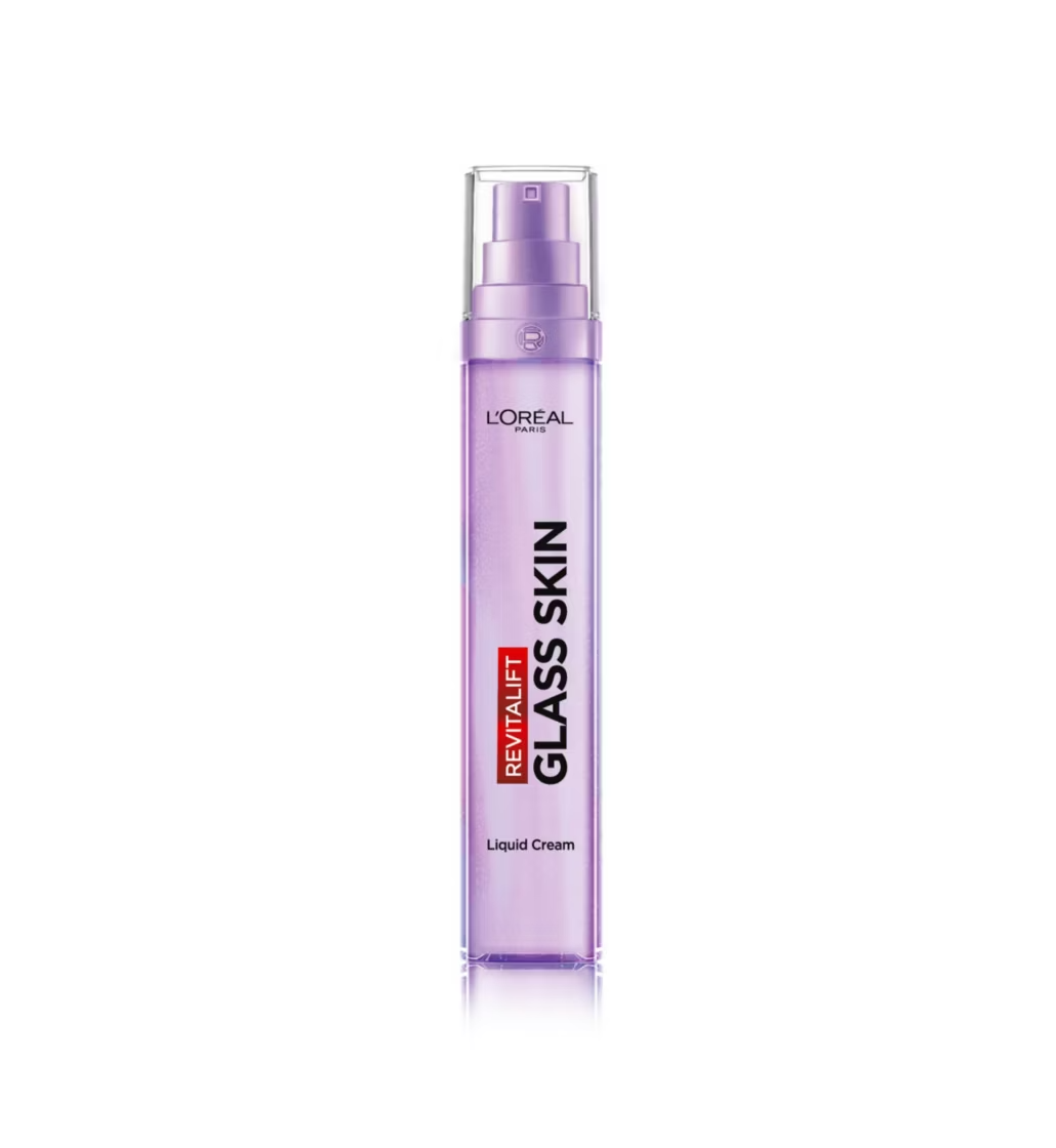 L'Oreal Paris Revitalift Filler Glass Skin Liquid Cream, Hybrid Serum-Moisturiser, 100H Hydration