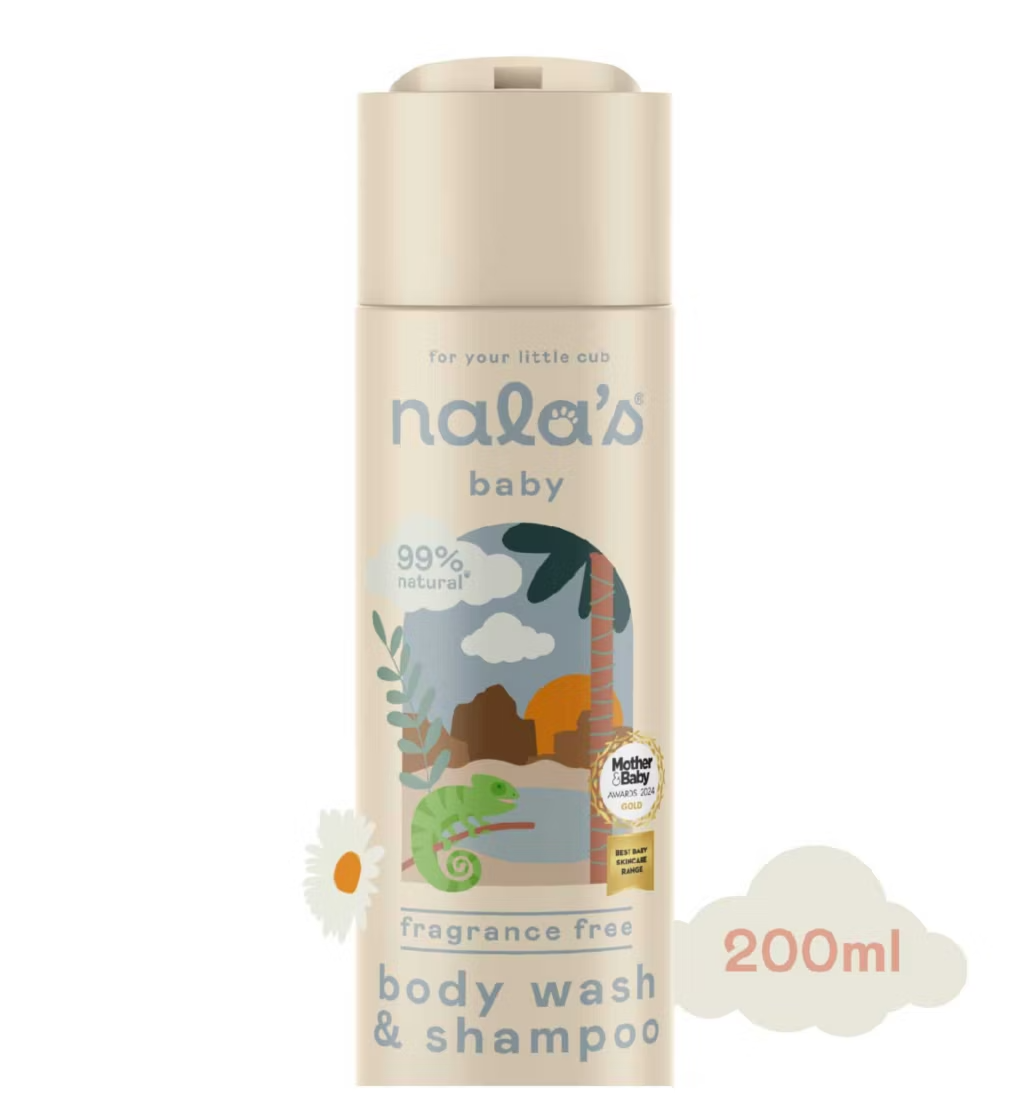 Nala's Baby Body Wash & Shampoo Fragrance Free 200ml