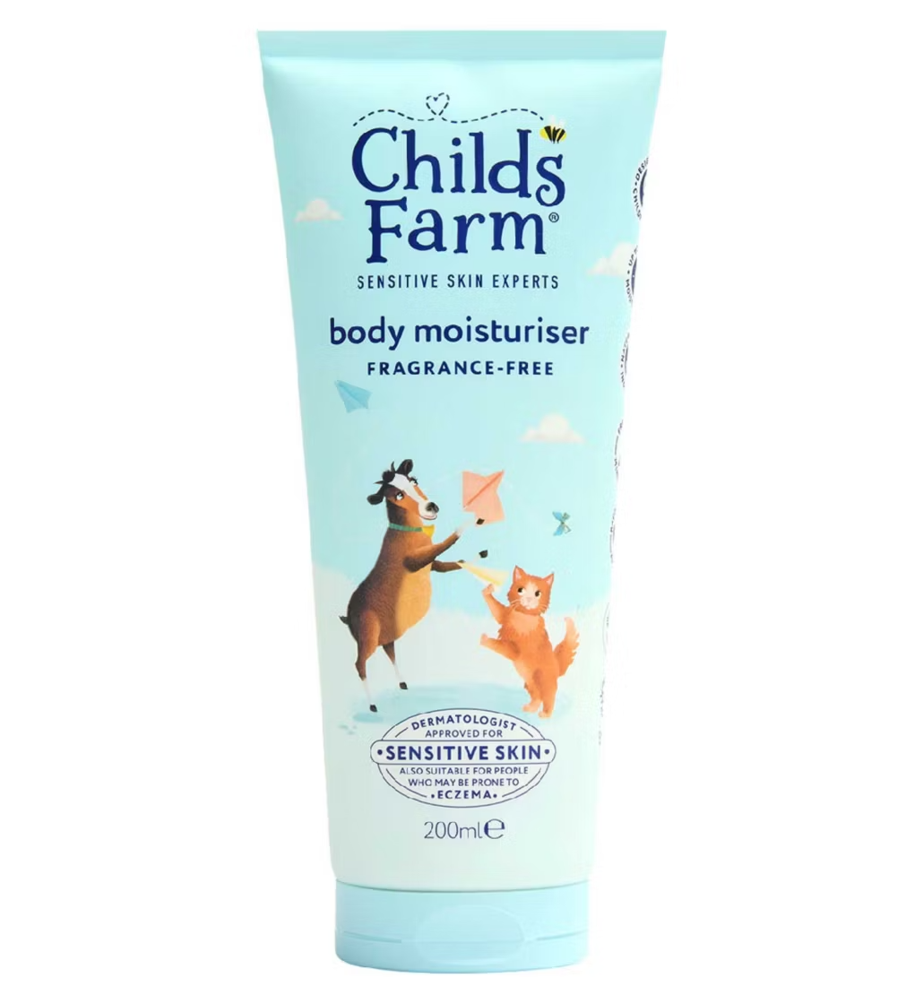 Childs Farm Fragrance-Free Body Moisturiser 200ml Gentle Hydrating Formula for Kids, Babies & Sensitive Skin