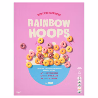 ASDA Rainbow Hoops 375g
