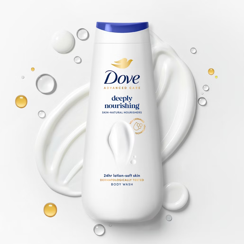 Dove Advanced Care Body Wash Deeply Nourishing Skin Natural Nourishers 400ml