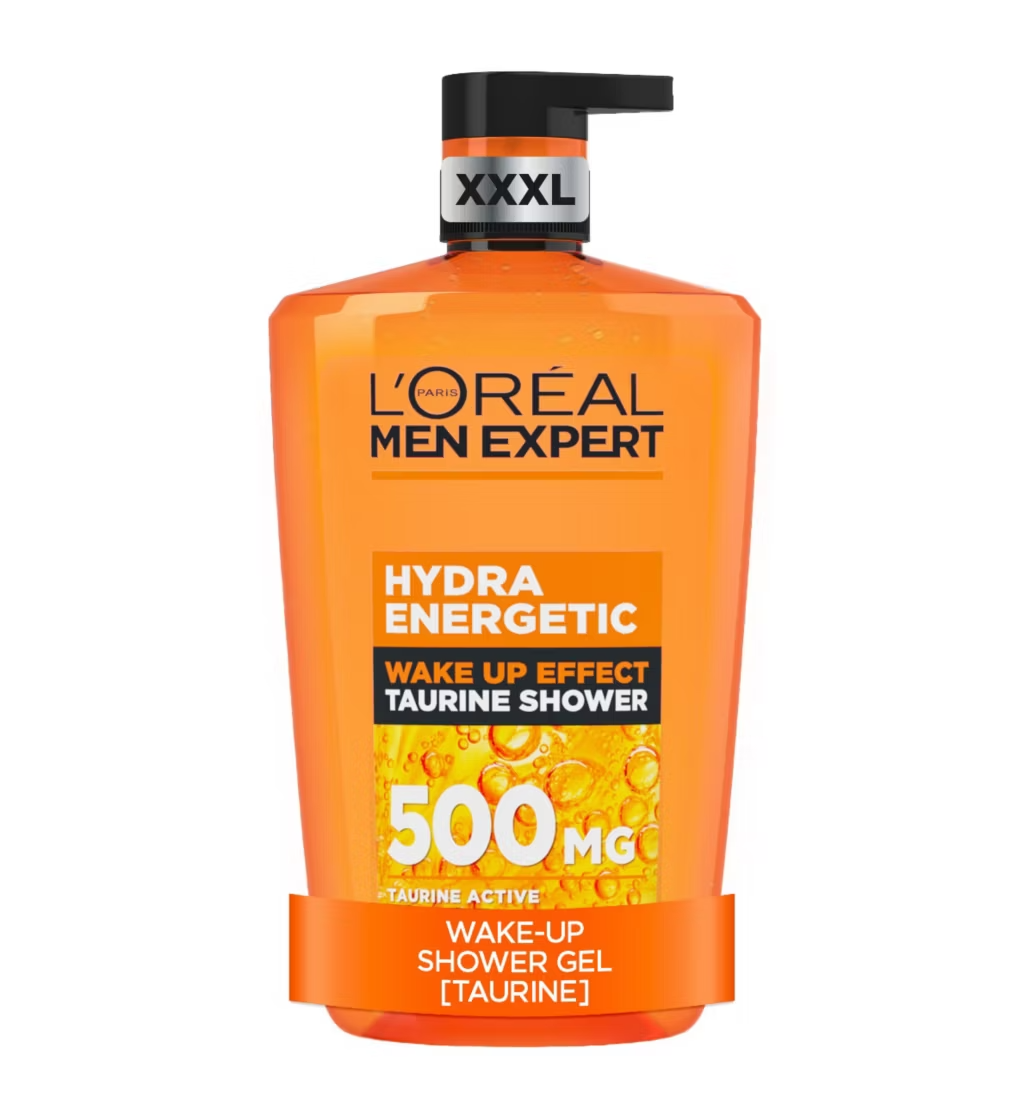 L'Oréal Men Expert Hydra Energetic 3-in-1 Shower Gel Large XXL for Body Face Hair 1L