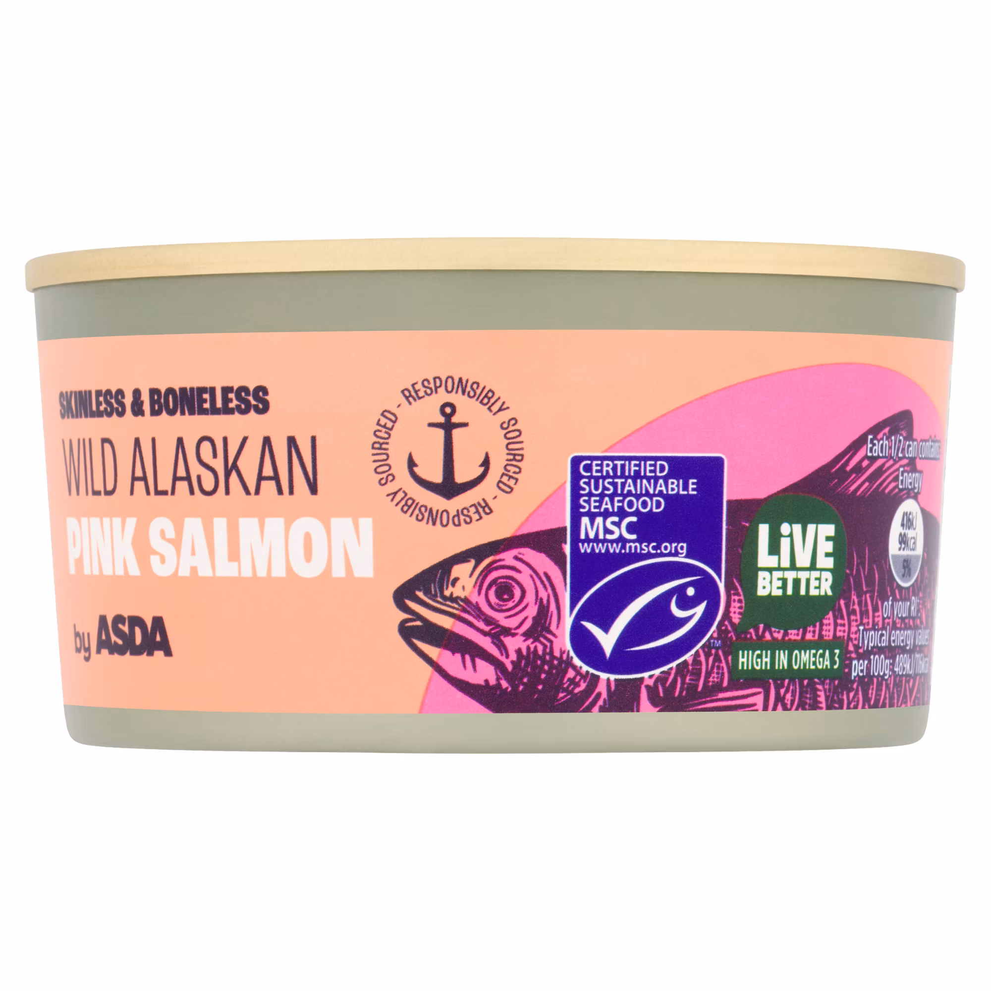 ASDA Wild Alaskan Pink Salmon 170g