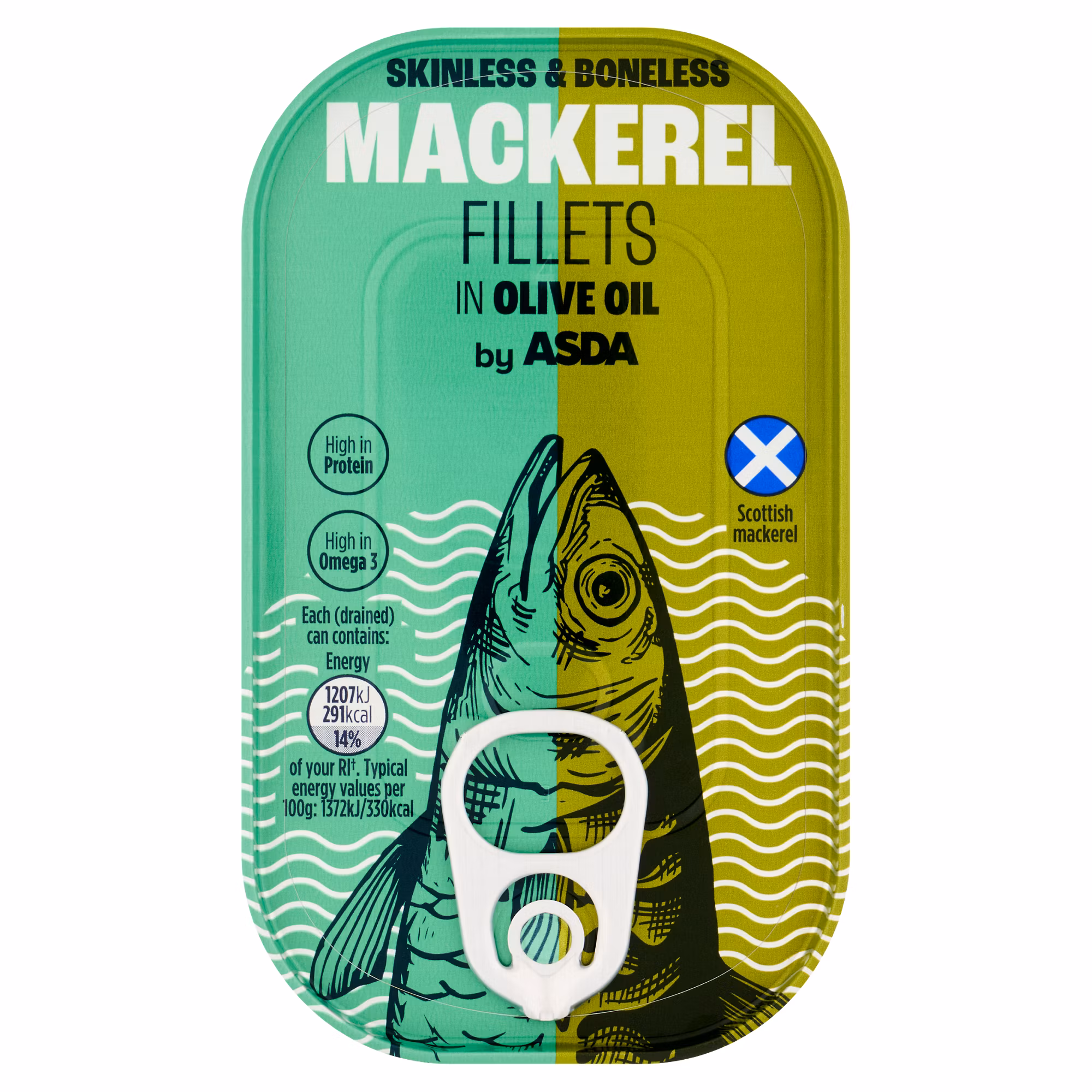 ASDA Mackerel Fillets in Olive Oil 125g