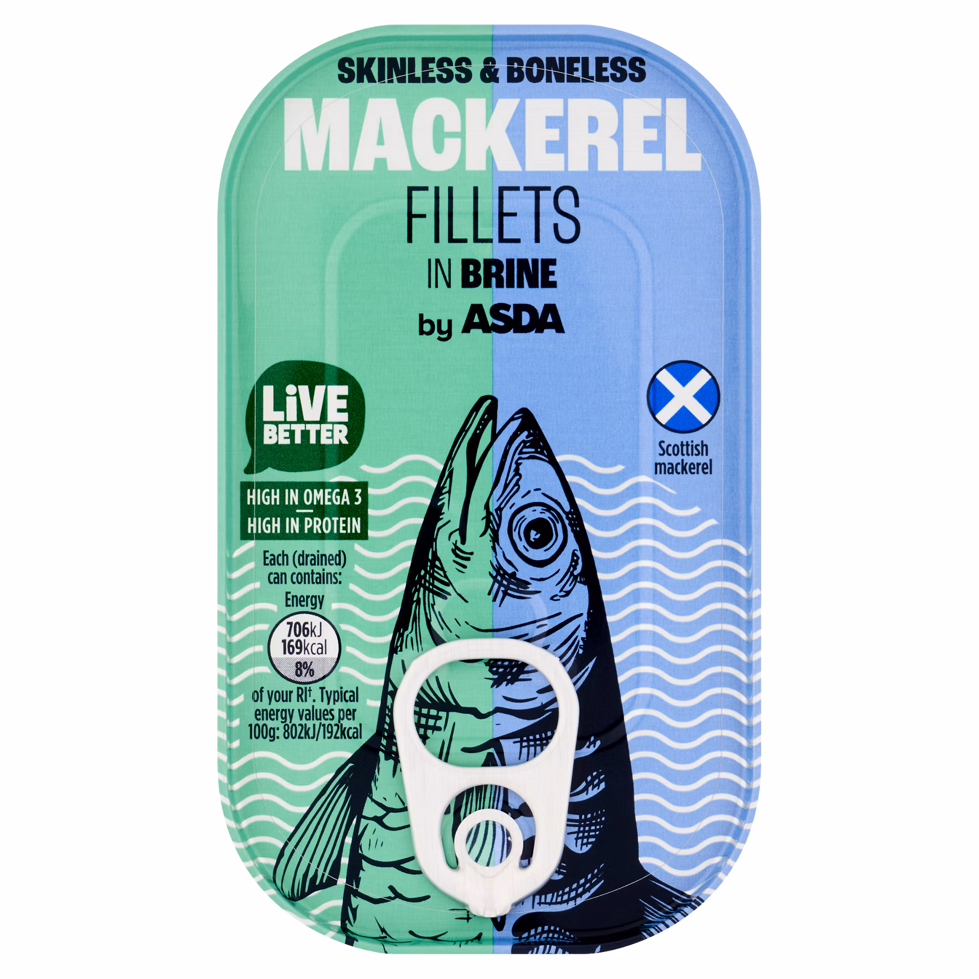 ASDA Mackerel Fillets in Brine 125g