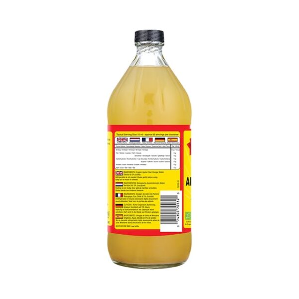 Bragg Organic Apple Cider Vinegar with The Mother 946ml - Image 3