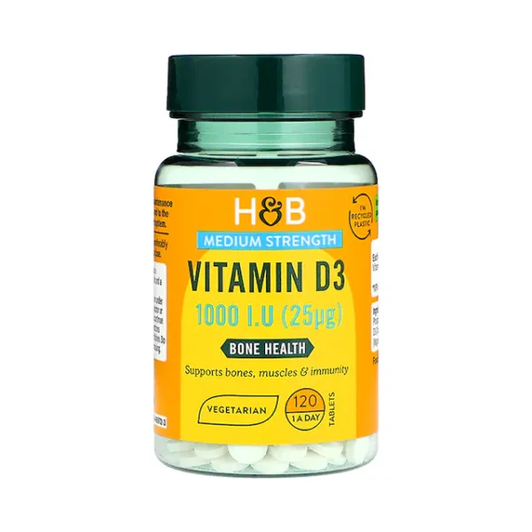 Holland & Barrett Vitamin D 1000 I.U 25ug 120 Tablets