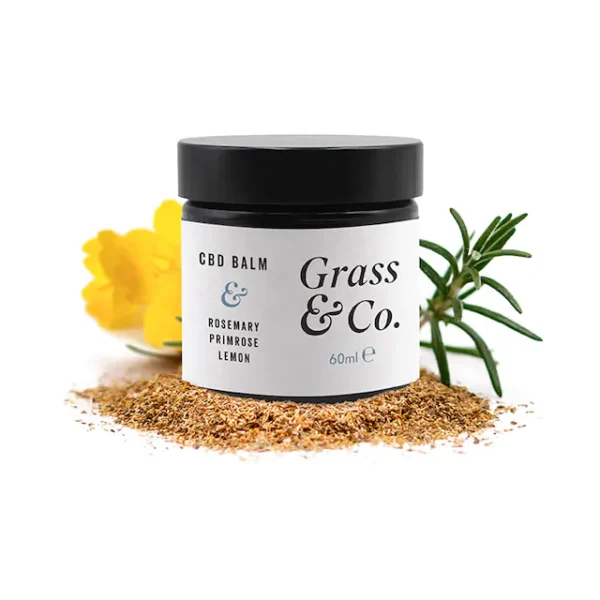 Grass & Co. CALM CBD Body Balm 300mg with Rosemary, Primrose & Lemon 60ml - Image 2