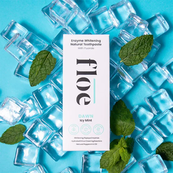 Floe Dawn - Icy Mint Enzyme Whitening Natural Toothpaste 75ml - Image 5