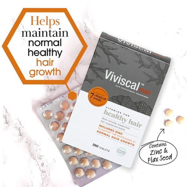 Viviscal Man Healthy Hair Vitamins 180 Tablets - Image 2