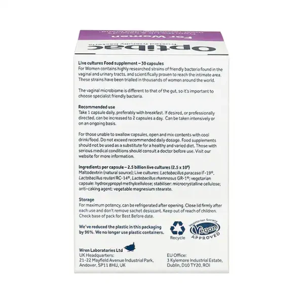 Optibac For Women Food Supplement 30 Capsules - Image 5