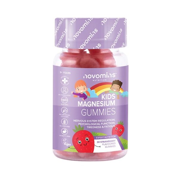 Novomins Kids Magnesium Strawberry Flavoured 30 Gummies