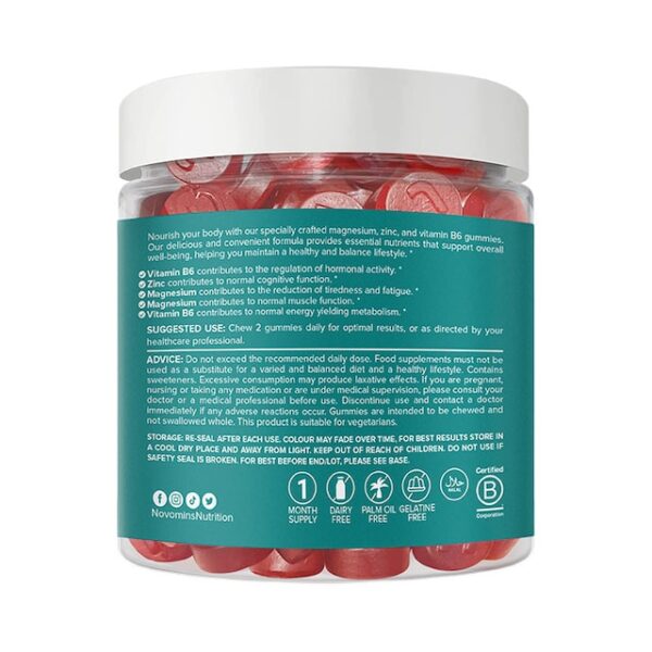 Novomins Zinc, Magnesium & Vitamin B6 60 Gummies - Image 2