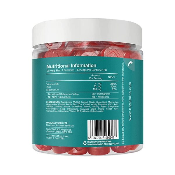 Novomins Zinc, Magnesium & Vitamin B6 60 Gummies - Image 3