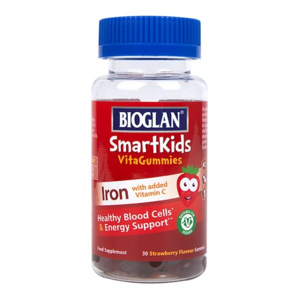 Bioglan SmartKids Iron with Vitamin C 30 Strawberry Flavour Gummies