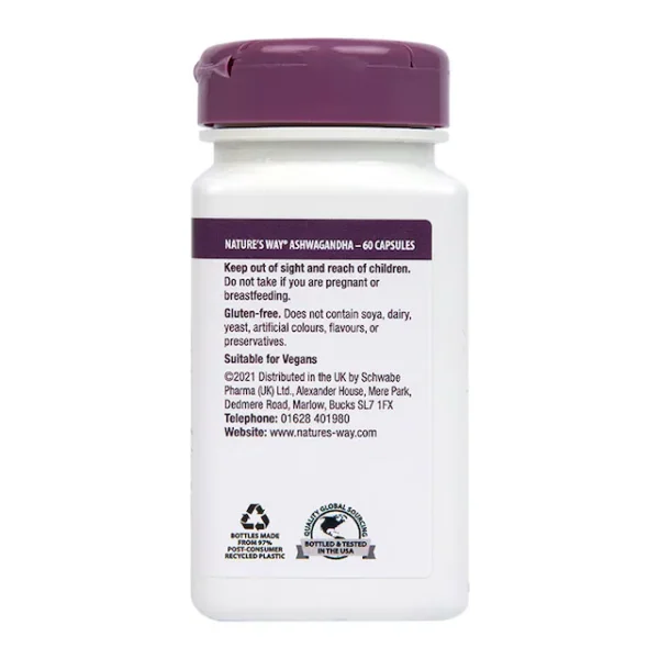 Nature's Way Ashwagandha 60 Capsules - Image 3