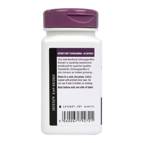 Nature's Way Ashwagandha 60 Capsules - Image 4