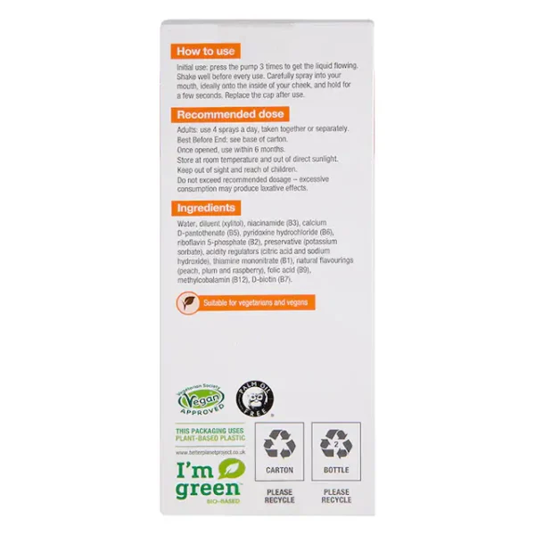 BetterYou B Complete Peach, Plum & Rasberry Flavour Daily Oral Spray 25ml - Image 2