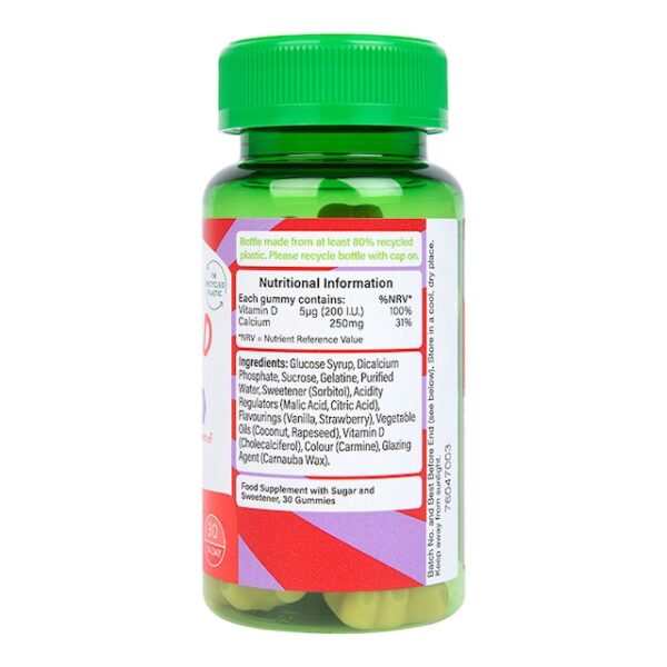 Holland and Barrett Kids Vitamin D & Calcium 30 Gummies - Image 2