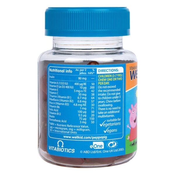 Vitabiotics Wellkid Peppa Pig Multi-Vitamin Strawberry Flavour 30 Jellies - Image 3