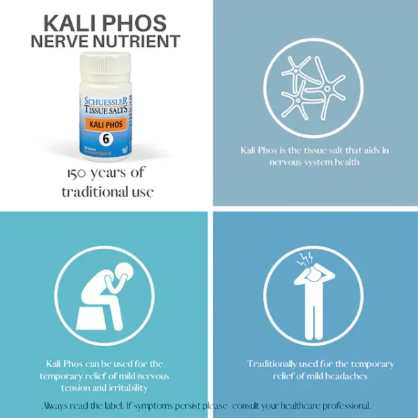 Schuessler Tissue Salts Kali Phos 6 125 Tablets - Image 3