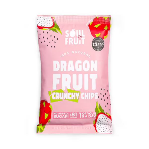 Soul Fruit Crunchy Dried Dragon Fruit Chips 20g