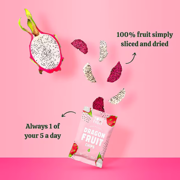 Soul Fruit Crunchy Dried Dragon Fruit Chips 20g - Image 3
