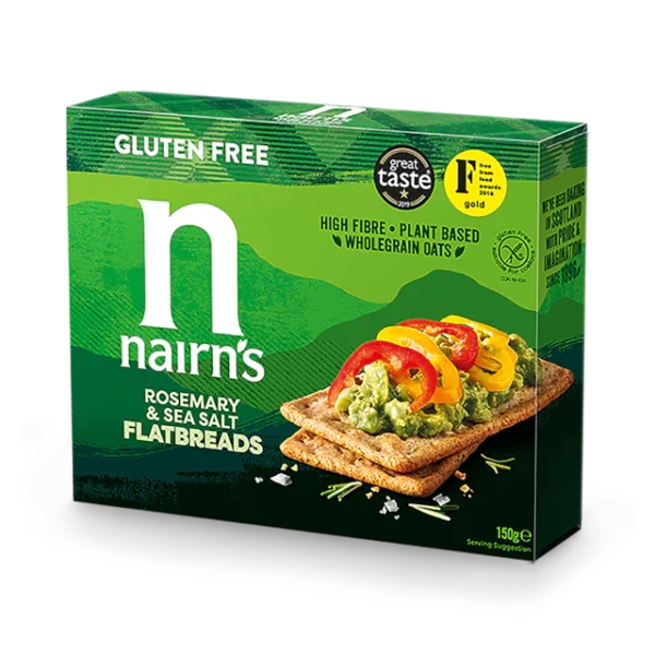 Nairn's Gluten Free Rosemary & Sea Salt Flatbreads 150g