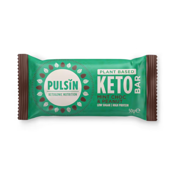Pulsin Mint Chocolate & Peanut Keto Bar 50g