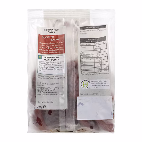 Holland & Barrett Deglet Nour Dates 210g - Image 2