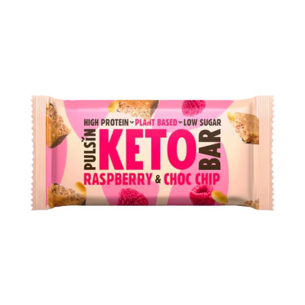 Pulsin Raspberry & Choc Chip Keto Bar 50g