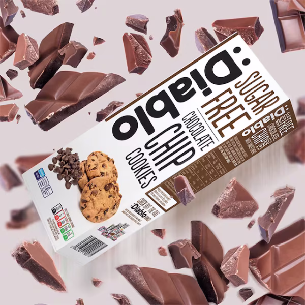 Diablo Sugar Free Chocolate Chip Cookies 130g - Image 2