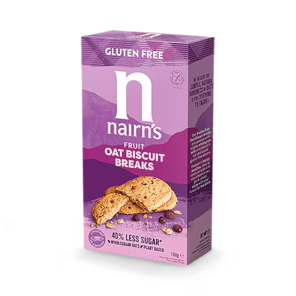 Nairn's Gluten Free Fruit Oat Biscuit Breaks 160g