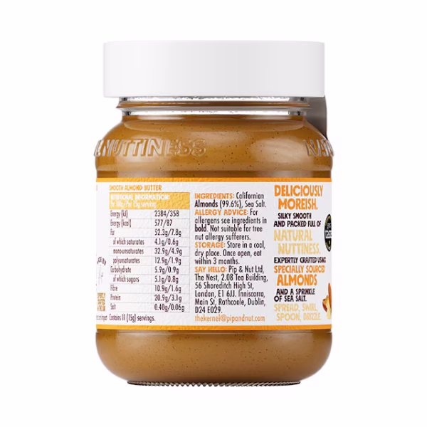 Pip & Nut Smooth Almond Butter 170g - Image 2