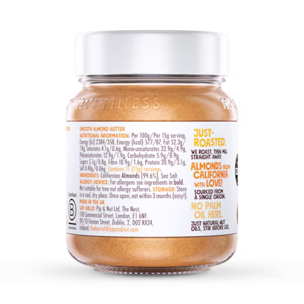 Pip & Nut Smooth Almond Butter 170g - Image 3