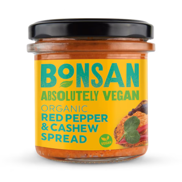 Bonsan Absolutely Vegan Organic Red Pepper & Cashew Spread 130g