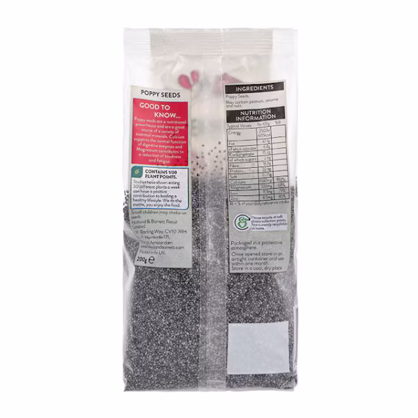 Holland & Barrett Poppy Seeds 200g - Image 2