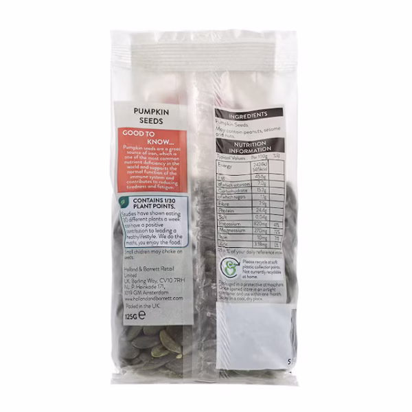 Holland & Barrett Pumpkin Seeds 125g - Image 2