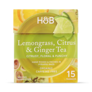 Holland & Barrett Lemongrass, Citrus & Ginger Tea 15 Tea Bags
