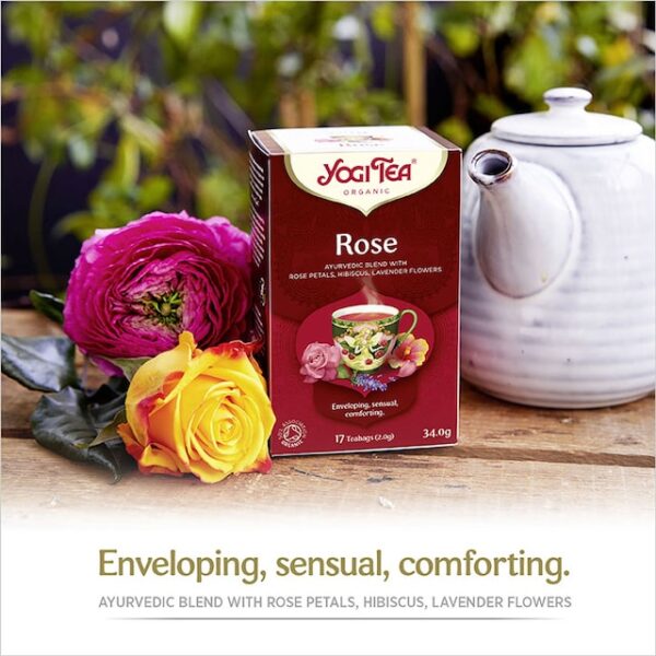 Yogi Tea Organic Rose 17 Tea Bags - Image 2
