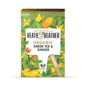 Heath & Heather Organic Green Tea with Ginger 20 Tea Bags