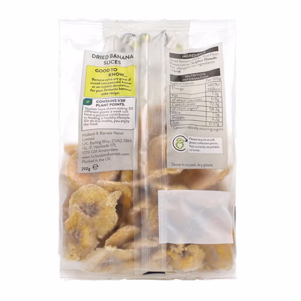 Holland & Barrett Chewy Banana Coins 210g - Image 2
