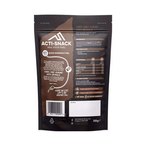 Acti-Snack Keto Granola Dark Chocolate Almond 300g - Image 2