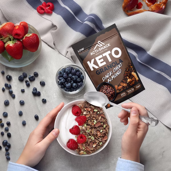 Acti-Snack Keto Granola Dark Chocolate Almond 300g - Image 4