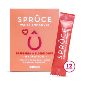 Spruce Raspberry & Elderflower Water Infusions (12 Sachets)