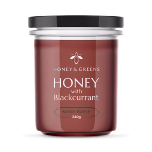 Honey & Greens British Honey with Blackcurrant 240g