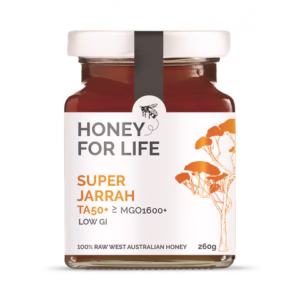Honey for Life Super Jarrah TA50+ Raw West Australian Honey MGO 1600+ 260g