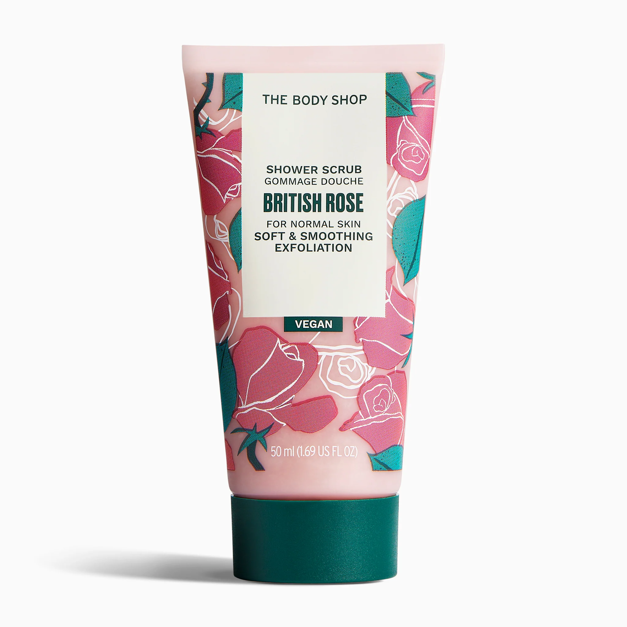 The Body Shop British Rose Shower Scrub 50ml - Image 2