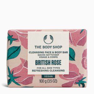 The Body Shop British Rose Cleansing Face & Body Bar 100g